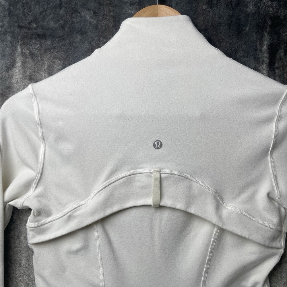 Lululemon Define Jacket White Full Zip Slim Fit Performance Athletic Size 6 - Picture 5 of 8